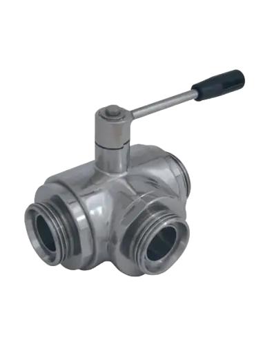 3 Way (T) Ball Valve - 3001 Series | 4G Ghidini | Philippopoulos s.a.
