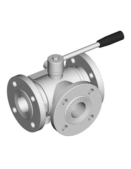 3 Way (T) Ball Valve - 3001 Series | 4G Ghidini | Philippopoulos s.a.