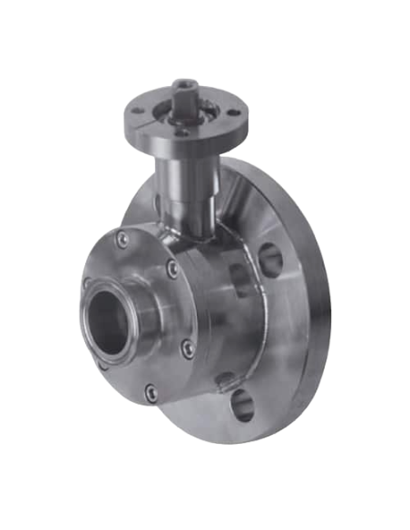 Ball Valve STD SEALS TANK SIDE FLANGE UNI EN1092 & CLAMP DIN32676 TAB.4 REIHE C ON OUTPUT SIDE - 153030 | 4G Ghidini