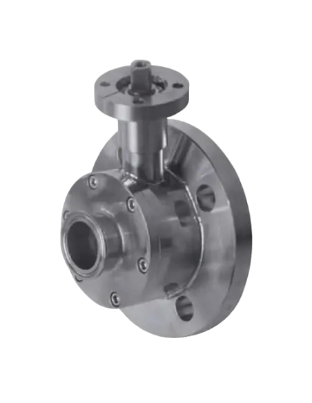 Ball Valve STD SEALS TANK SIDE FLANGE UNI EN1092 & CLAMP DIN32676 TAB.4 REIHE C ON OUTPUT SIDE - 153030 | 4G Ghidini | Philip...