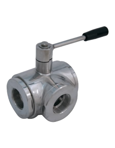 3 Way (T) Ball Valve - 4 REDUCED/STANDARD SEALS - ISO 228 F - 300101 | 4G Ghidini