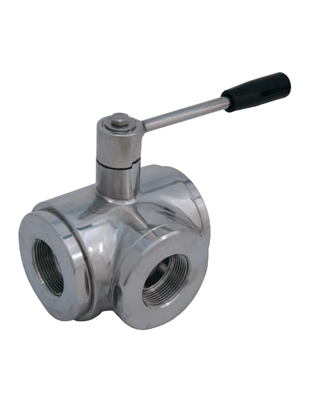 3 Way (T) Ball Valve - 4 REDUCED/STANDARD SEALS - ISO 228 F - 300101 | 4G Ghidini
