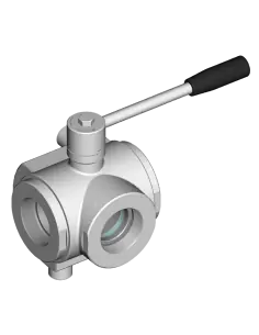 3 Way (T) Ball Valve - 4 SEALS STANDARD SEALS - ISO 228 F - HEATING JACKET - 300101C | 4G Ghidini | Philippopoulos s.a.