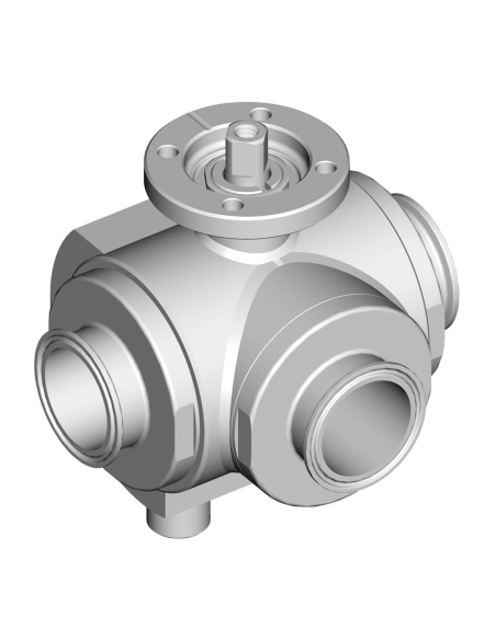 3 Way (T) Ball Valve - HEATING JACKET - 303030C | 4G Ghidini