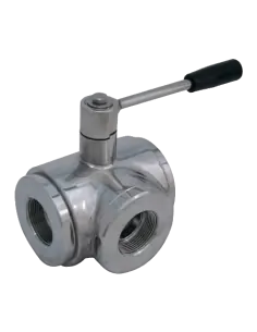 3 Way (L) Ball Valve - REDUCED STANDARD SEALS - ISO 228 F - 310101 | 4G Ghidini | Philippopoulos s.a.