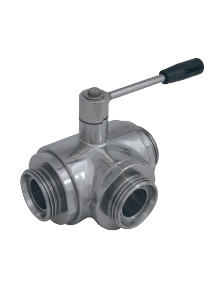 3 Way (L) Ball Valve - 4 SEALS STANDARD SEALS - F DIN 11851 - 310125/C | 4G Ghidini