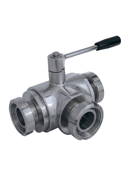 3 Way (L) Ball Valve - 4 SEALS STANDARD SEALS - M DIN 11851 - 310127/C | 4G Ghidini