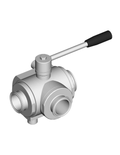 3 Way (L) Ball Valve - HEATING JACKET - 310130C | 4G Ghidini