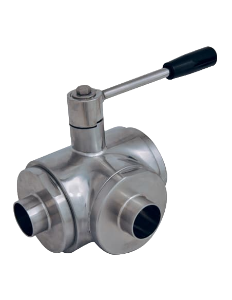3 Way (L) Ball Valve - STANDARD SEALS BUTT-WELDING IN ACCORDING TO BS-OD/DIN/ISO - 310142 | 4G Ghidini