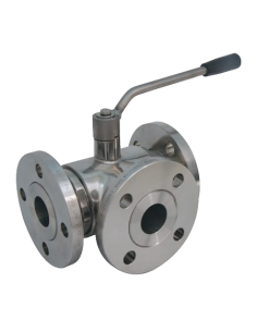 3 Way (L) Ball Valve - STANDARD SEALS - REVOLVING THREADED FLANGES EN 1759-1 CLASS 150/300 - 310155/6 | 4G Ghidini