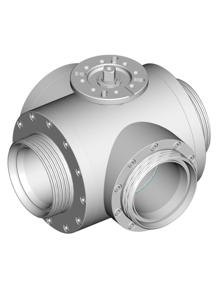 3 Way (L) Ball Valve DN125 - 4 STANDARD SEALS - F DIN 11851 - 313025 | 4G Ghidini