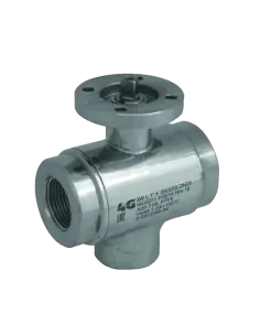 3 Way (L) Ball Valve - VERTICAL DIVERTING STANDARD SEALS - ISO 228 F - 343001 | 4G Ghidini | Philippopoulos s.a.