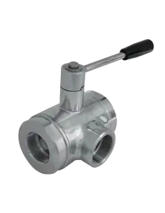 3 Way (L) Ball Valve - DIVERTING STANDARD SEALS - ISO 228 F - 350101 | 4G Ghidini | Philippopoulos s.a.