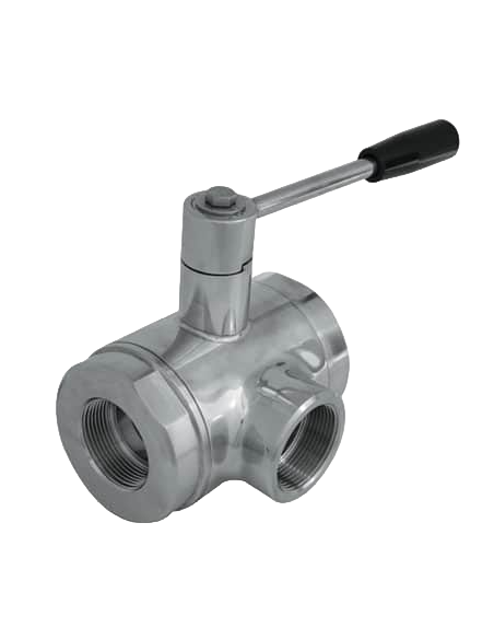 3 Way (L) Ball Valve - DIVERTING STANDARD SEALS - ISO 228 F - 350101 | 4G Ghidini