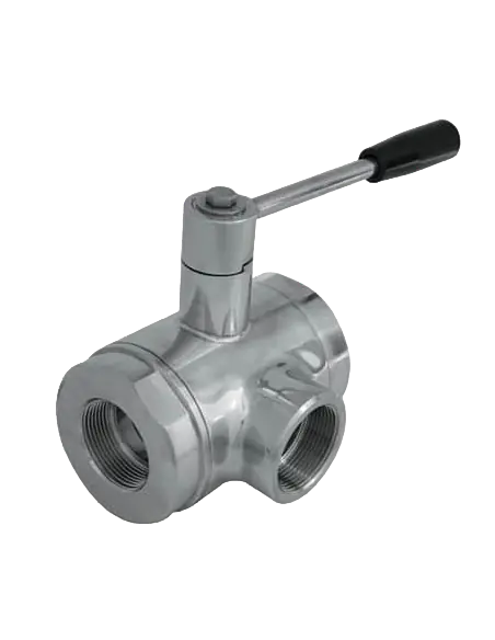 3 Way (L) Ball Valve - DIVERTING STANDARD SEALS - ISO 228 F - 350101 | 4G Ghidini | Philippopoulos s.a.
