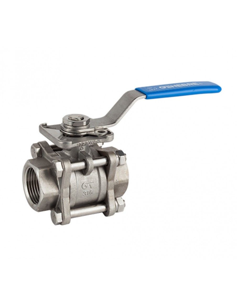 Ball Valve threaded ends - 3 pcs full bore ball valve - 2025 | Genebre