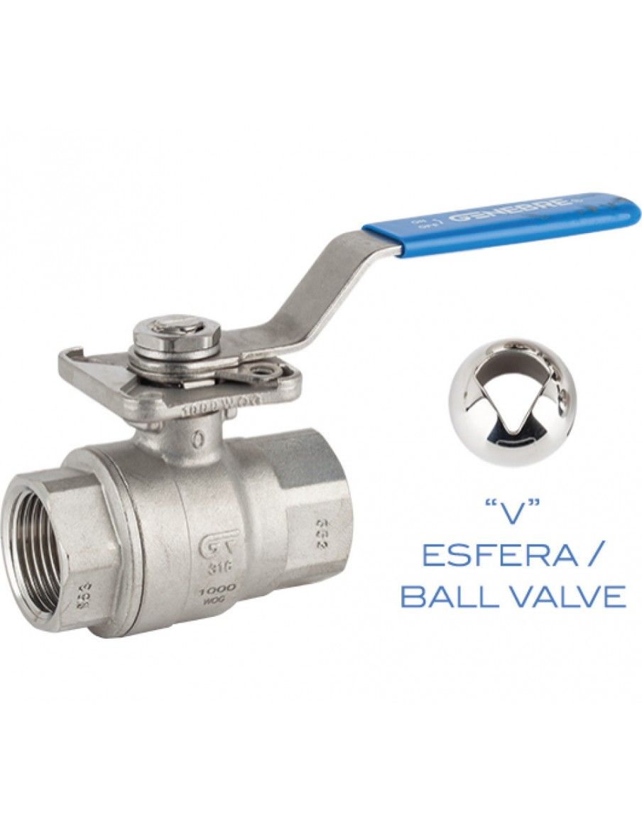 Ball Valve V control - 2 pieces - 2015V | Genebre