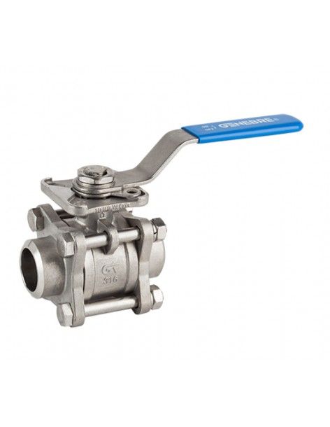 Ball Valve welded ends - 3 pcs full bore ball valve - Butt weld ANSI B 16.25 - 2026 | Genebre