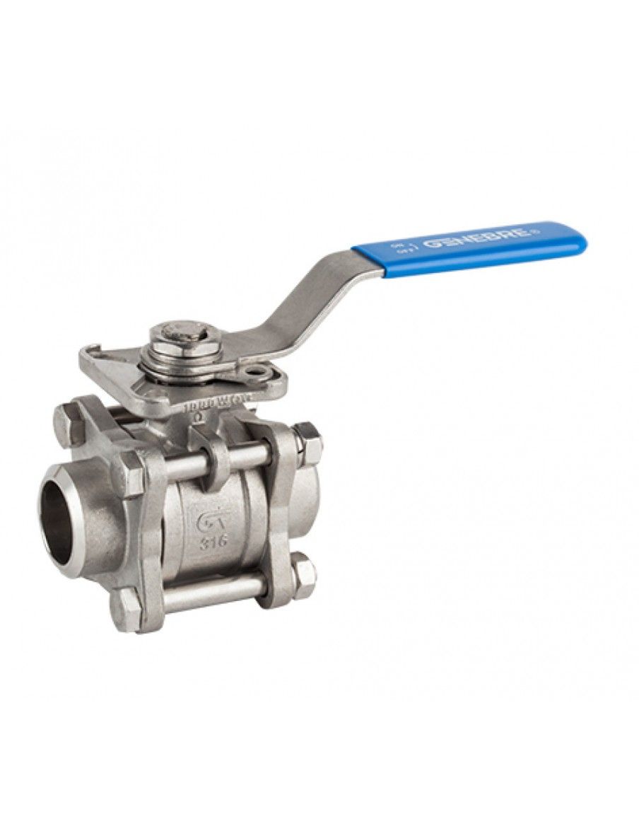 Ball Valve welded ends - 3 pcs full bore ball valve - Butt weld ANSI B 16.25 - 2026 | Genebre
