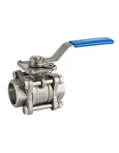 Ball Valve welded ends - 3 pcs full bore ball valve socket weld ANSI B 16.11 - 2027 | Genebre | Philippopoulos s.a.