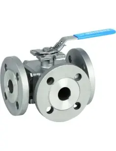 3 Way Ball Valve (T) (L) full bore 2540E L bore- 2541E T bore | Genebre | Philippopoulos s.a.