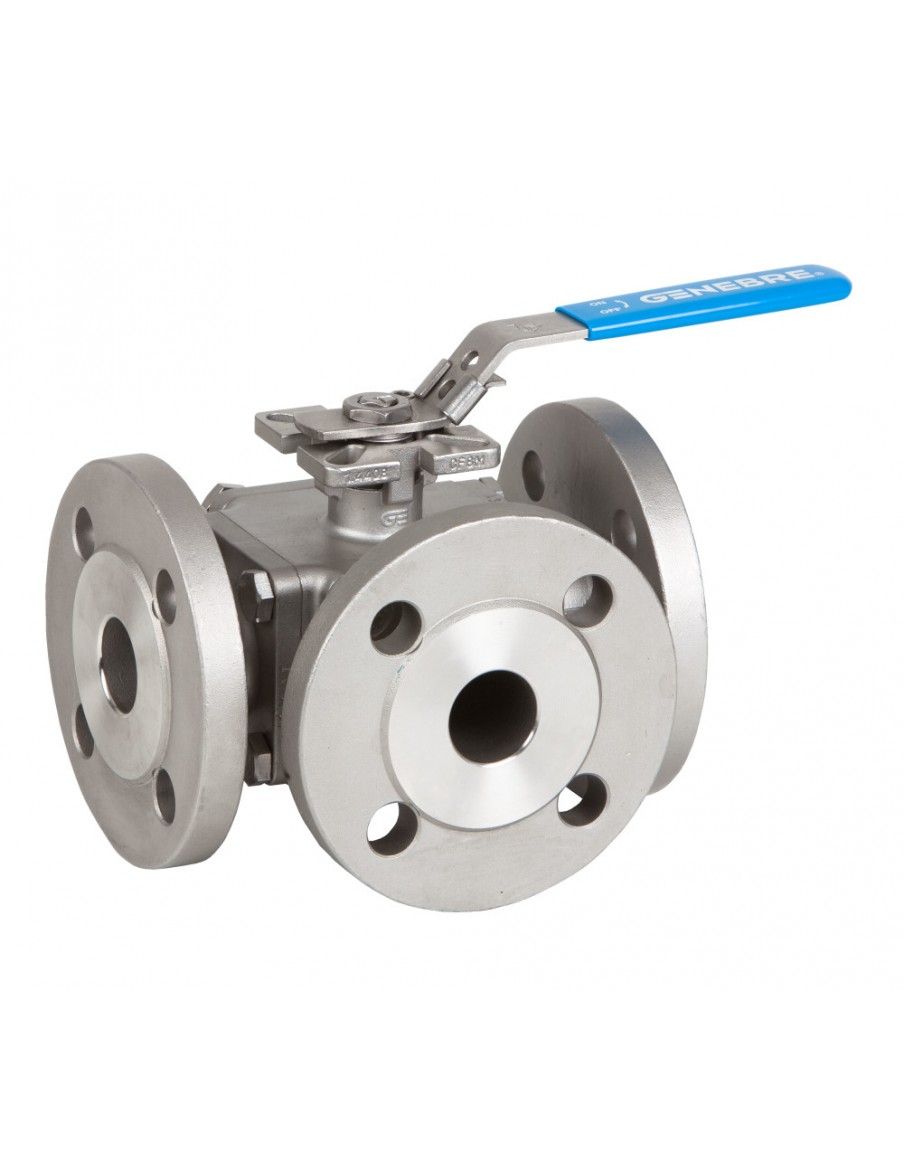 3 Way (T) (L) Ball Valve - 2540 L bore - 2541 T bore | Genebre