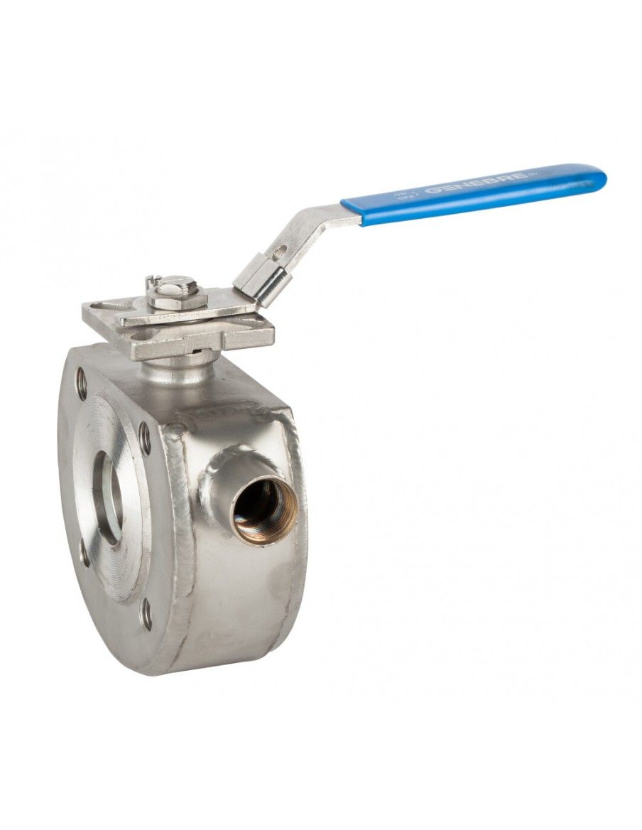 Ball Valve Wafer type - 1 Pc full bore ball valve with heating chamber. Mounting between flanges PN 16 - 2119 | Genebre