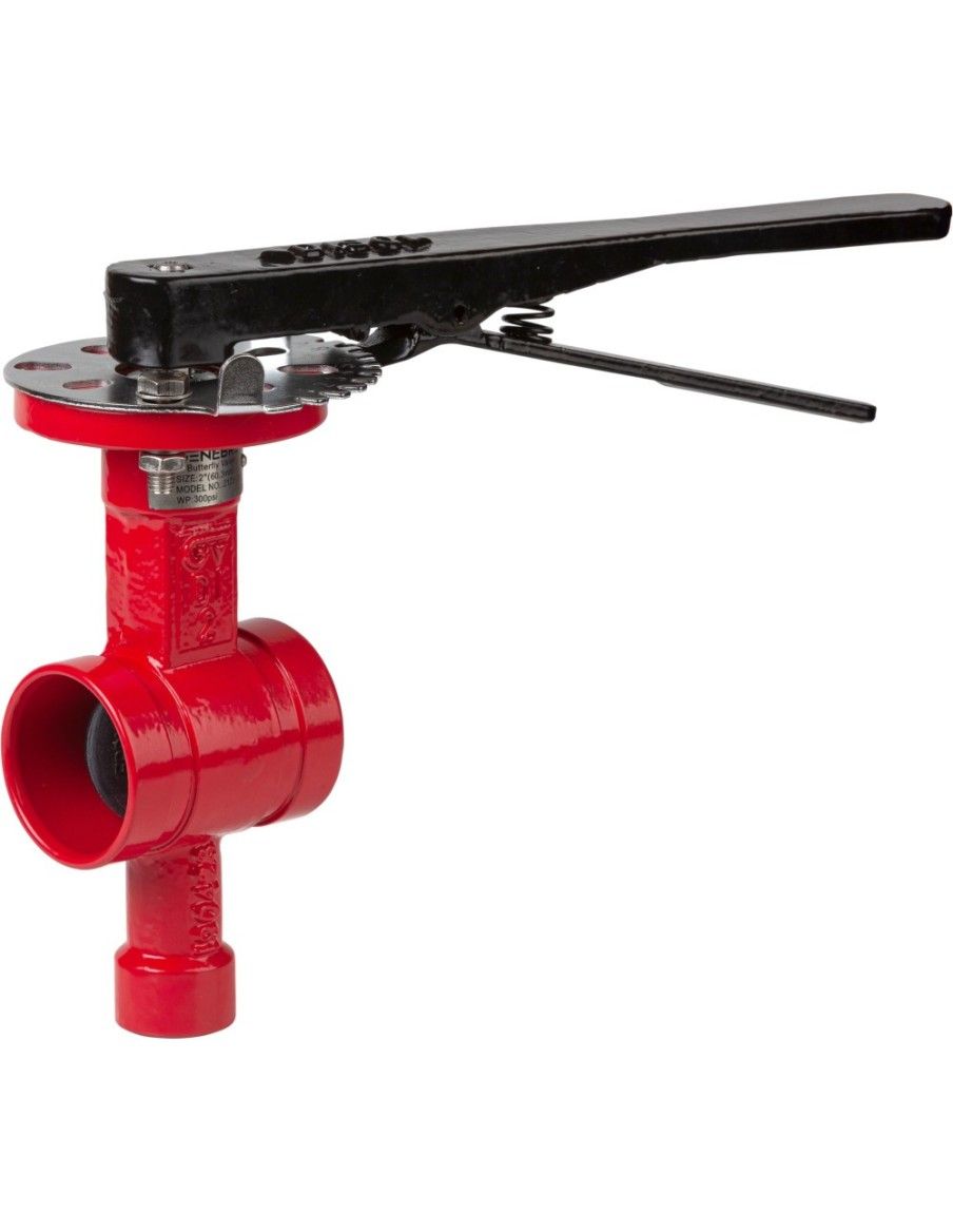 Fire Protection Butterfly valve with handle - Grooved ends - 2120D | Genebre