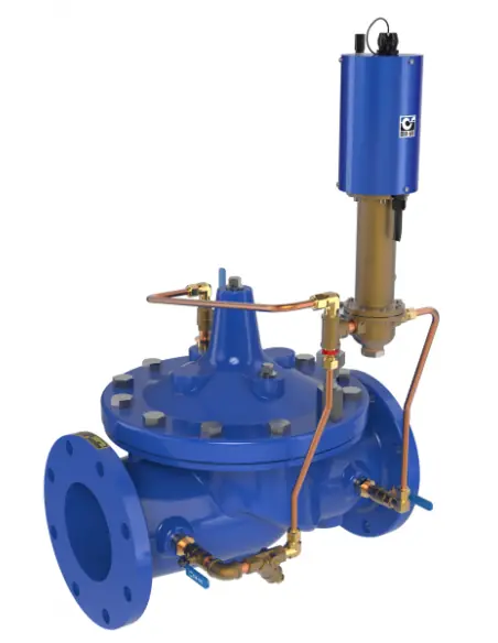 Hydraulic Pressure Control Valves - 390-07 & 3690-07 Electronic Pressure Reducing Valve with Manual Bypass | Cla-Val | Philip...