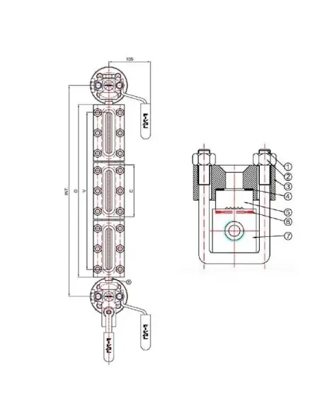Level Indicators - Reflex Type - 00000143 - Reflex Level Gauge Mod. RMF NX - NY | Fival Srl | Philippopoulos s.a.