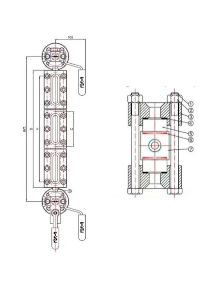 Level Indicators - Transparent Type - 00000145 - Tubolar Level Gauge Mod. BV-NX | Fival Srl | Philippopoulos s.a.