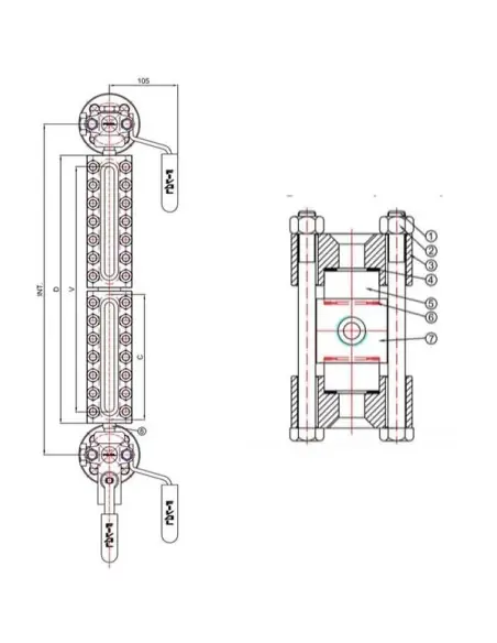 Level Indicators - Transparent Type - 00000147 - Trasparent Level Gauge Mod. TAF NX - NY | Fival Srl | Philippopoulos s.a.