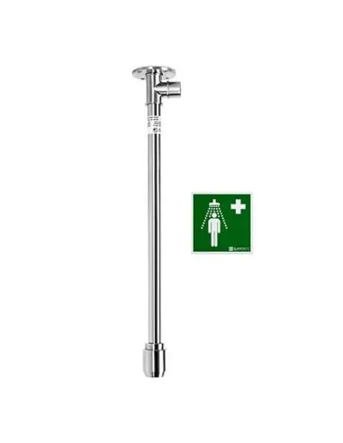 Body safety shower ceiling mounted, exposed pipework - PremiumLine - BR 073 095 | B-Safety | Philippopoulos s.a.