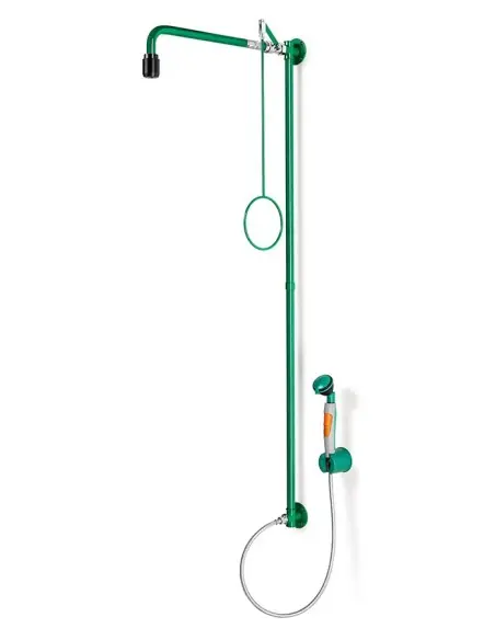 Emergency shower wall mounted, with hand-held eye shower - ClassicLine - BR 864 085 | B-Safety | Philippopoulos s.a.