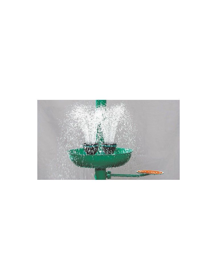 Emergency shower wall mounted, with safety eye shower with bowl - ClassicLine - BR 867 085 | B-Safety