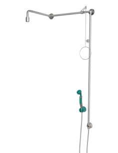 Emergency shower body safety shower with hand-held eye shower - PremiumLine - BR 873 095 | B-Safety - B-Safety