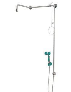 Emergency shower body safety shower with hand-held eye shower - PremiumLine - BR 874 095 | B-Safety - B-Safety