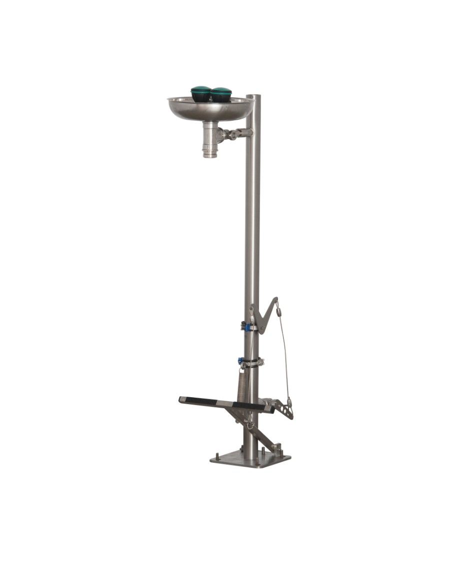 Self-draining eye shower with stainless steel bowl - PremiumLine - BR 305 195 | B-Safety