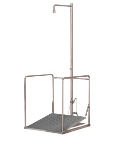 Σταθμός ντους ασφαλείας σώματος σε κλουβί B-Safety με αποστράγγιση τύπος PremiumLine BR 888 095 | Φιλιππόπουλος α.ε.