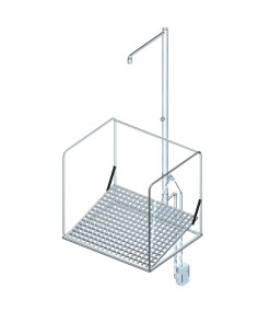 Frostprotected self-draining safety shower station with cage, underfloor actuation - PremiumLine - BR 888 395 | B-Safety B-Safet