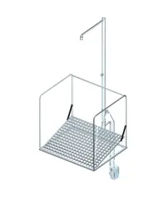Frostprotected self-draining safety shower station with cage, underfloor actuation - PremiumLine - BR 888 395 | B-Safety | Ph...