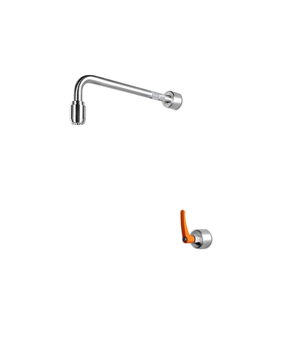 Frost-protected self-draining body safety shower - PremiumLine - BR 885 095 | B-Safety