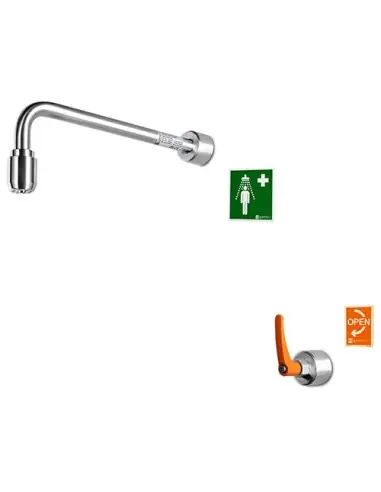 Frost-protected self-draining body safety shower - PremiumLine - BR 885 095 | B-Safety | Philippopoulos s.a.