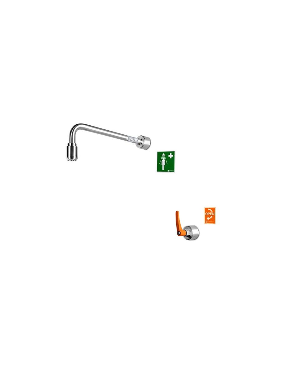 Frost-protected self-draining body safety shower - PremiumLine - BR 885 095 | B-Safety