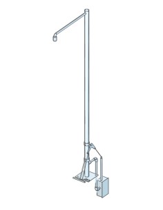 Frostprotected self-draining body safety shower - PremiumLine - BR 830 395 | B-Safety - B-Safety