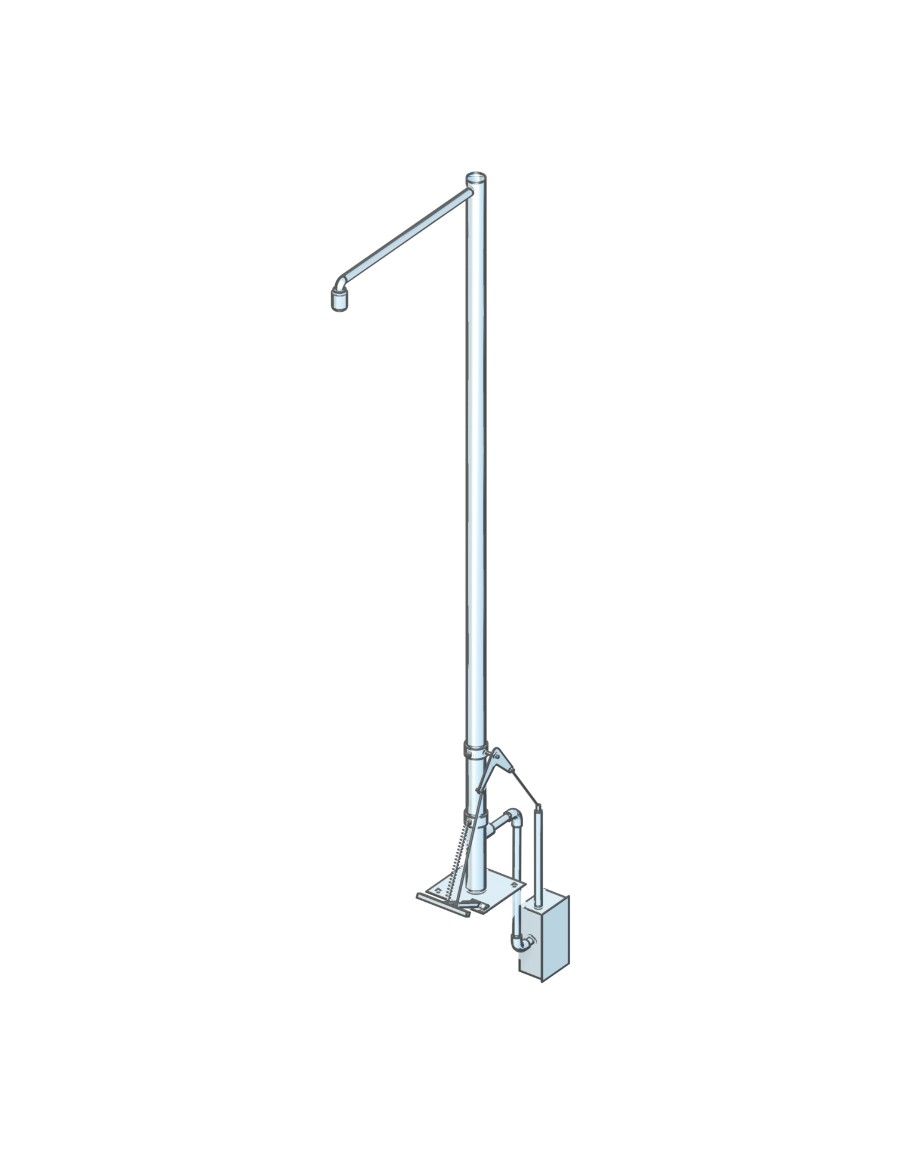 Frostprotected self-draining body safety shower - PremiumLine - BR 830 395 | B-Safety