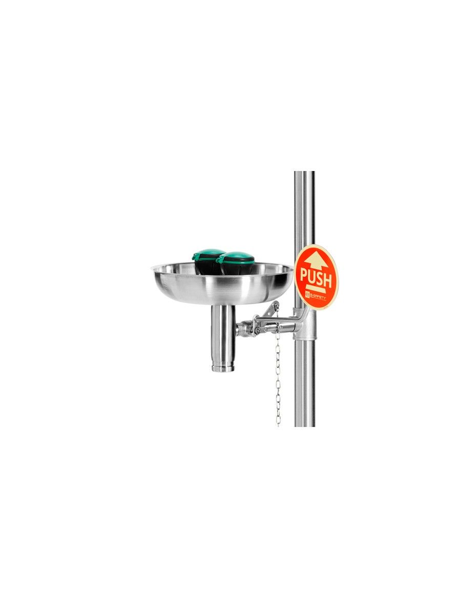 Safety eye shower with stainless steel bowl - PremiumLine - BR 300 095 | B-Safety