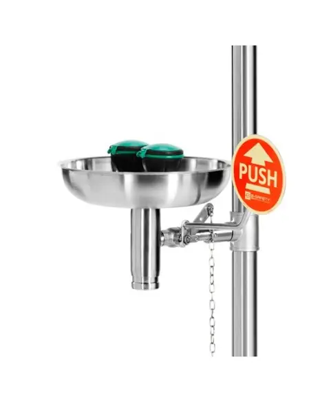 Safety eye shower with stainless steel bowl - PremiumLine - BR 300 095 | B-Safety | Philippopoulos s.a.