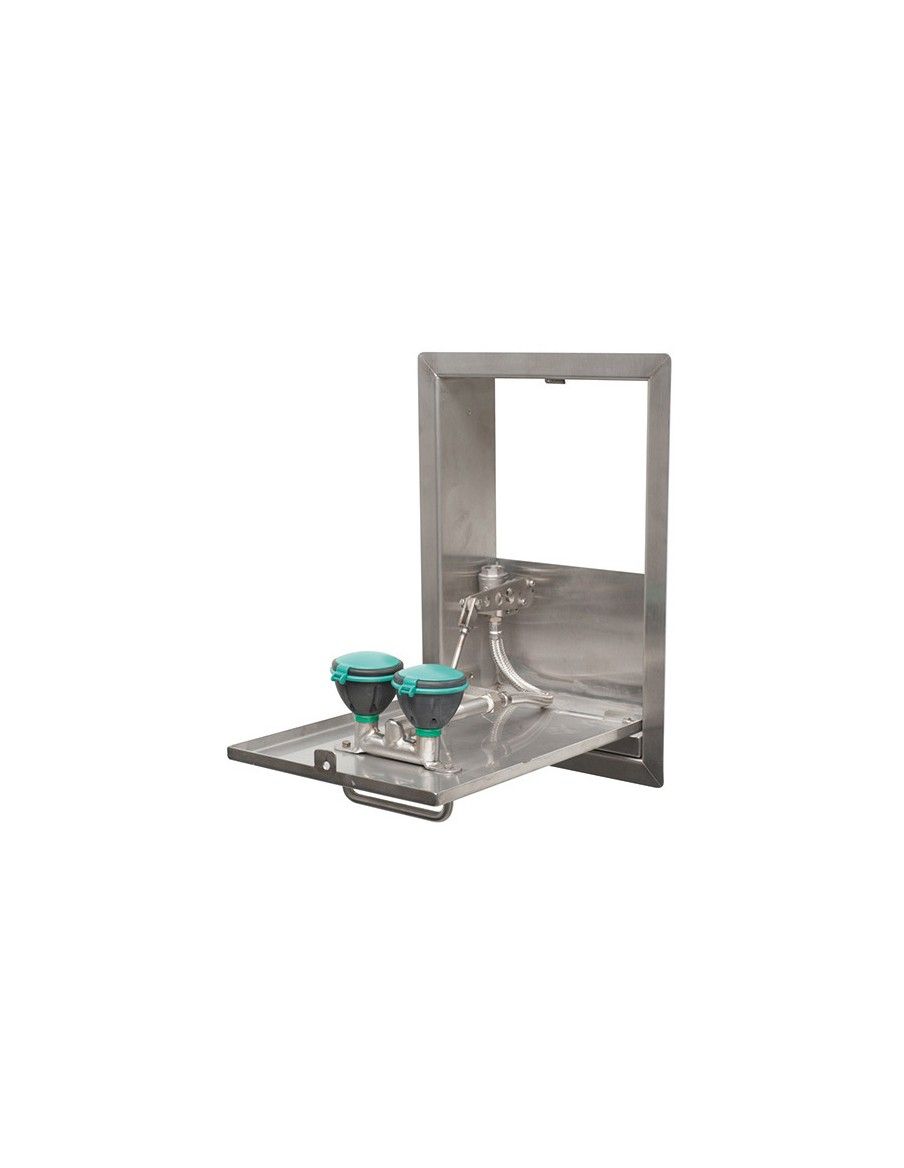 Safety eye shower in stainless steel cabinet - PremiumLine - BR 270 095 | B-Safety