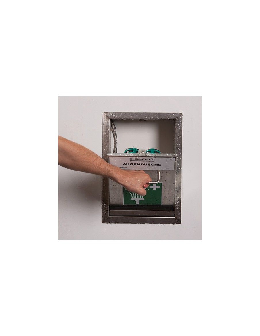 Safety eye shower in stainless steel cabinet - PremiumLine - BR 270 095 | B-Safety
